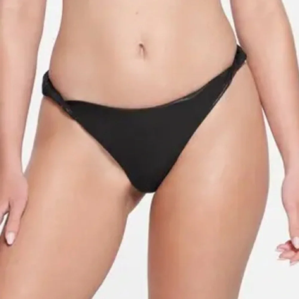 NWT Skims Liquid Shine Swim Bikini Top and Bottom in Onyx